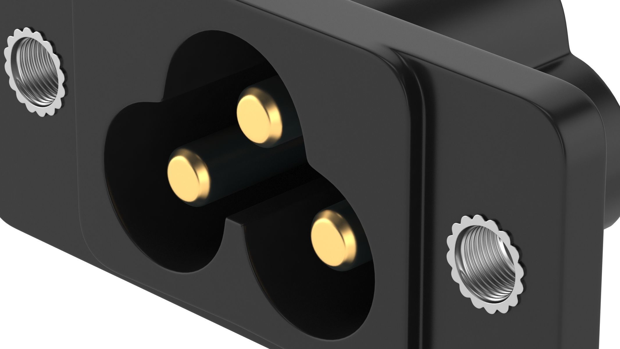 IEC 320 C6 Female 3D model_3