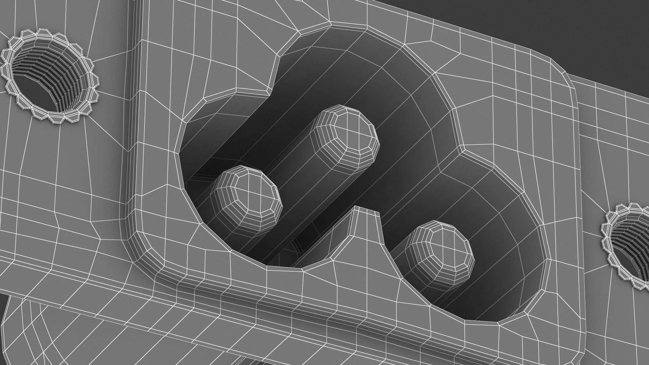 IEC 320 C6 Female 3D model_9