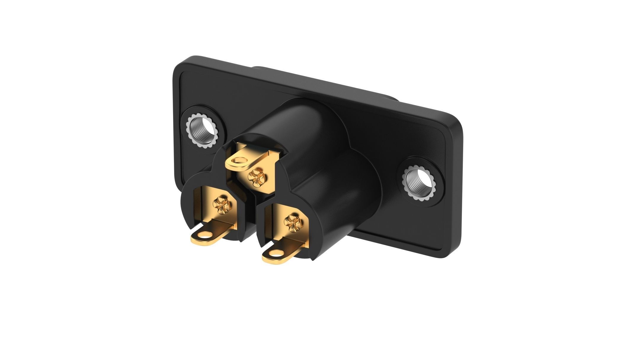 IEC 320 C6 Female 3D model_1