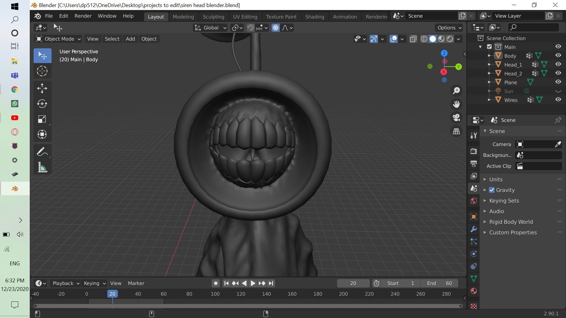 siren head 3D model_13