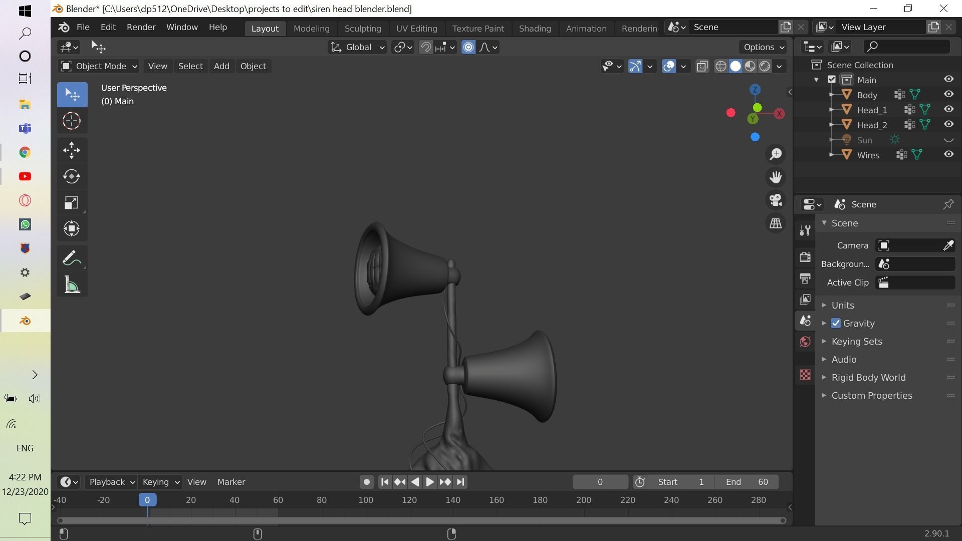 siren head 3D model_10