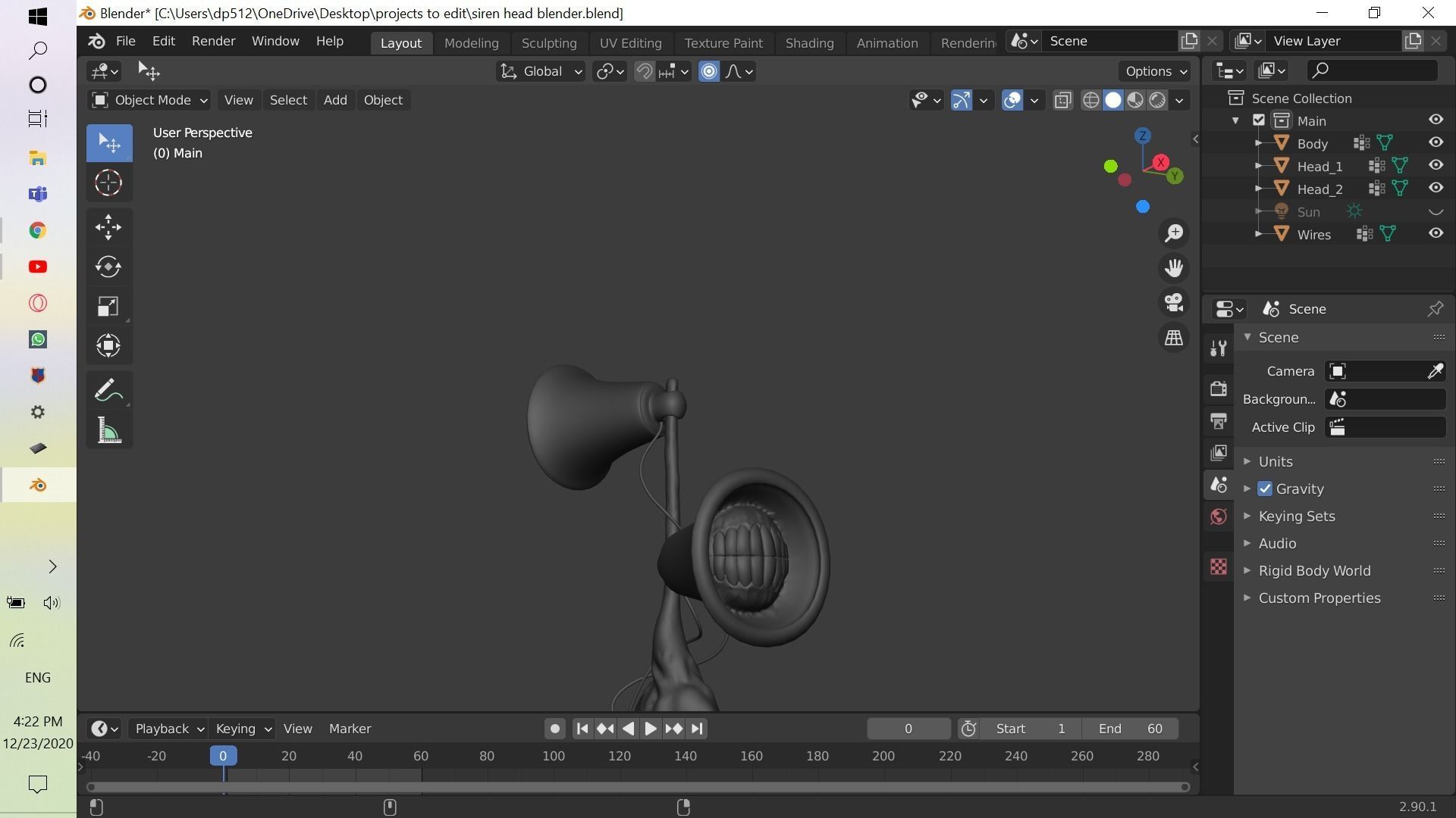 siren head 3D model_9