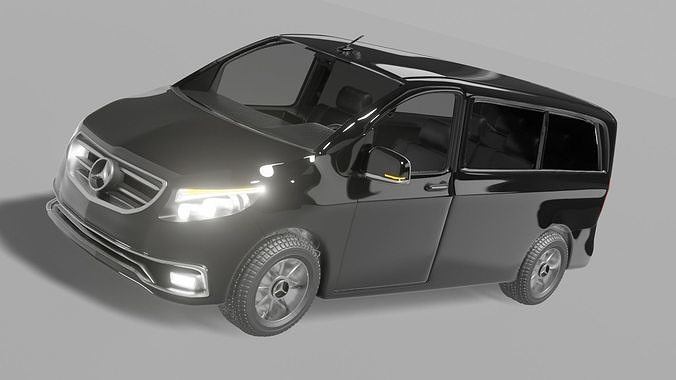Mercedes Benz Vito Low-poly 3D model