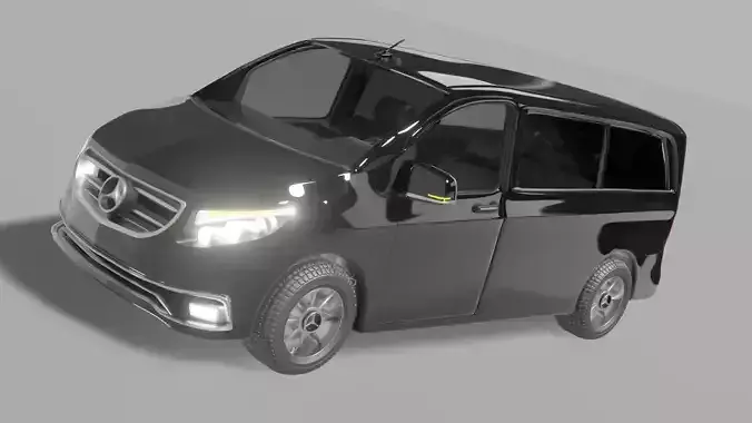 Mercedes Benz Vito Low-poly 3D model
