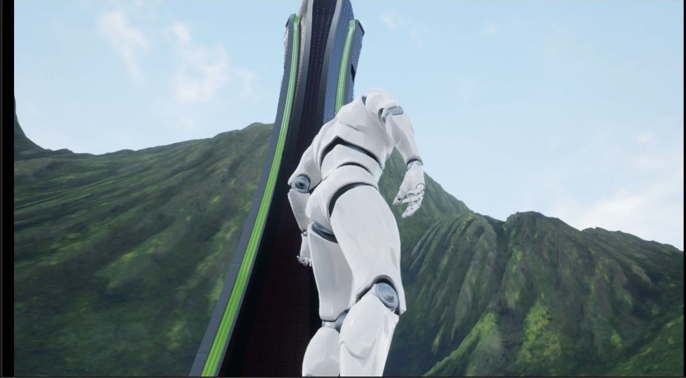 Skyscraper 3D model with Landscape Game Ready UE4 3D model_4