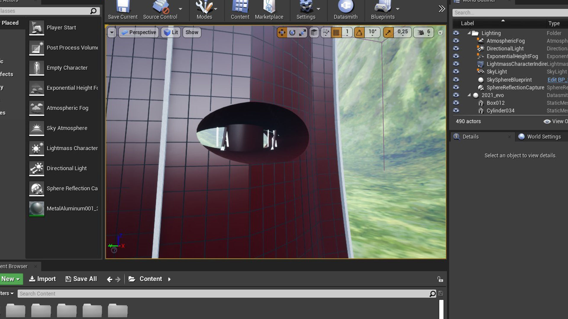 Skyscraper 3D model with Landscape Game Ready UE4 3D model_13
