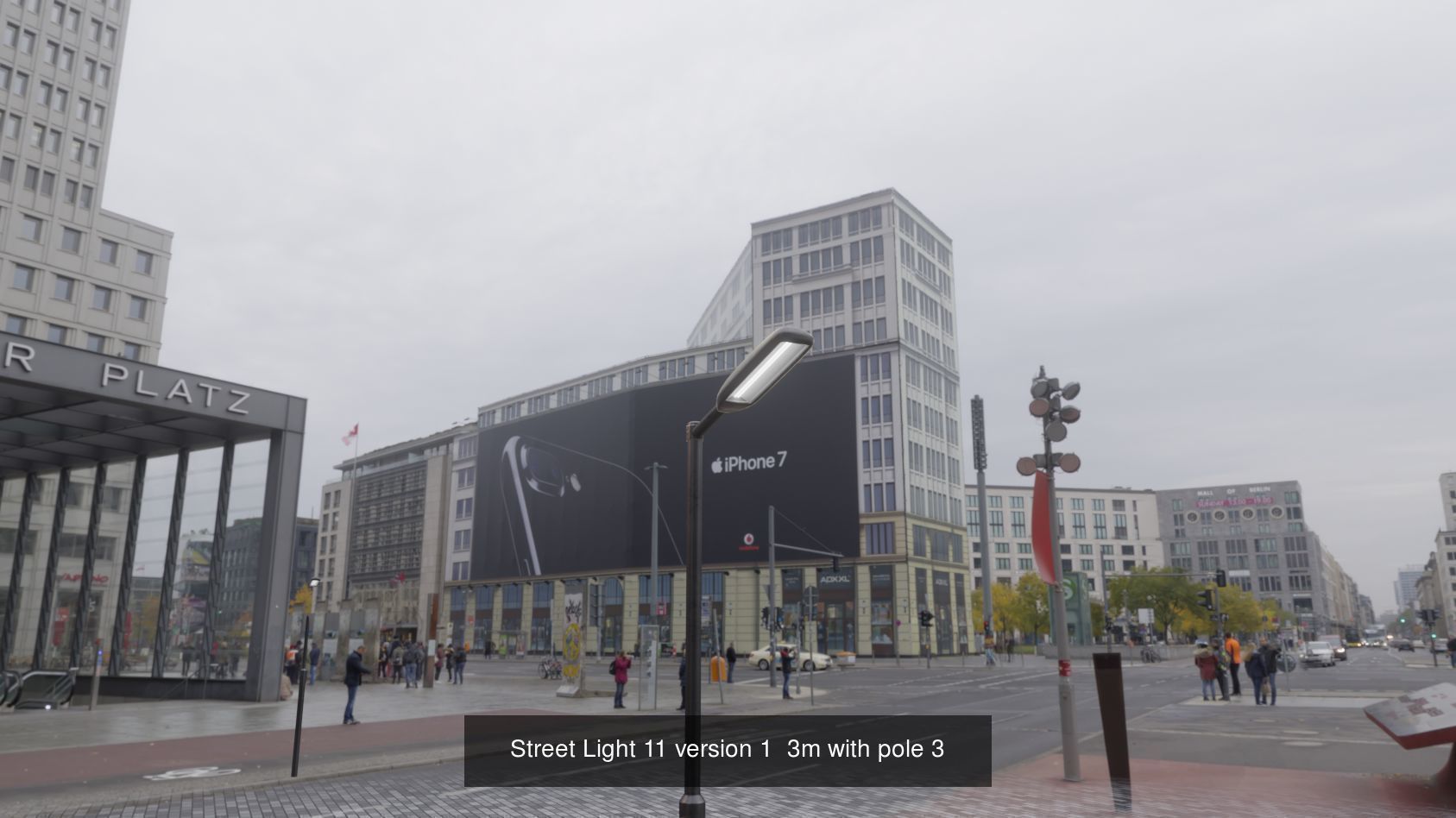 Street Light 11 with pole 3 3D Model Collection_5