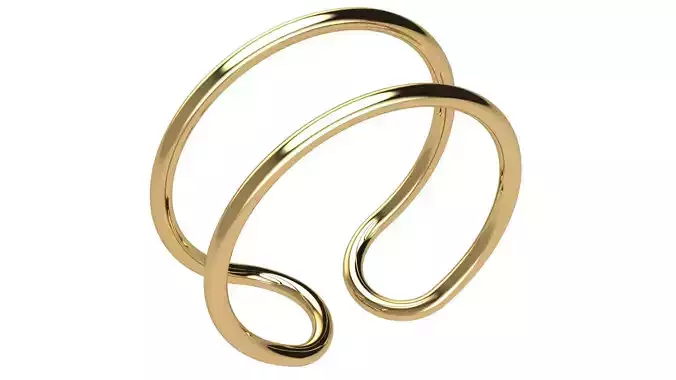 Minimal Double Wire Ring