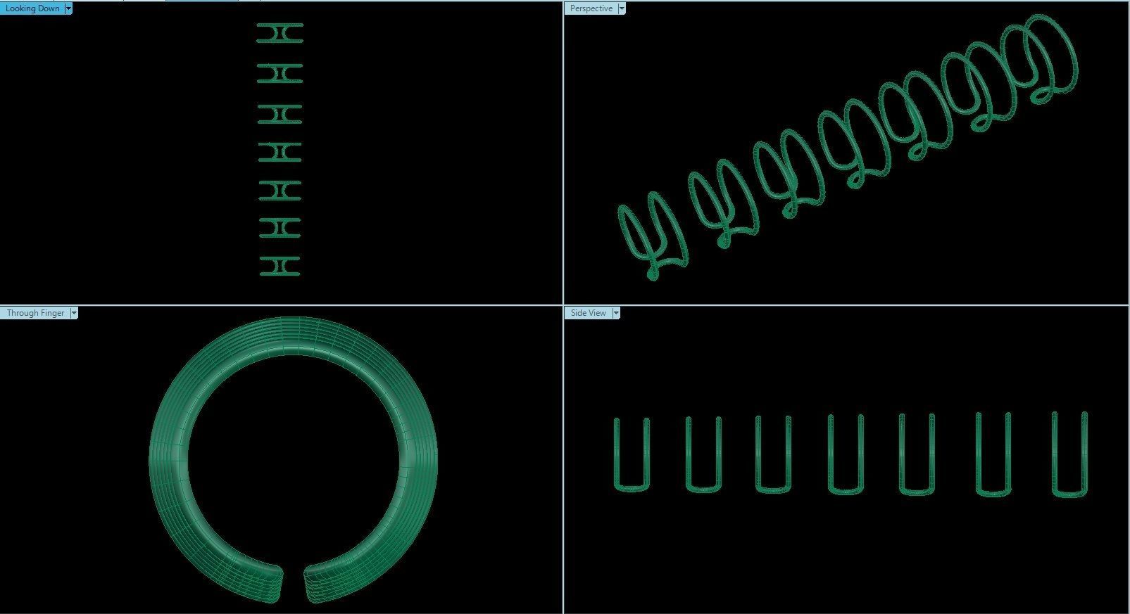 Minimal Double Wire Ring 3D print model_2