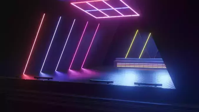 Dance scene from Work It Movie Low-poly 3D model