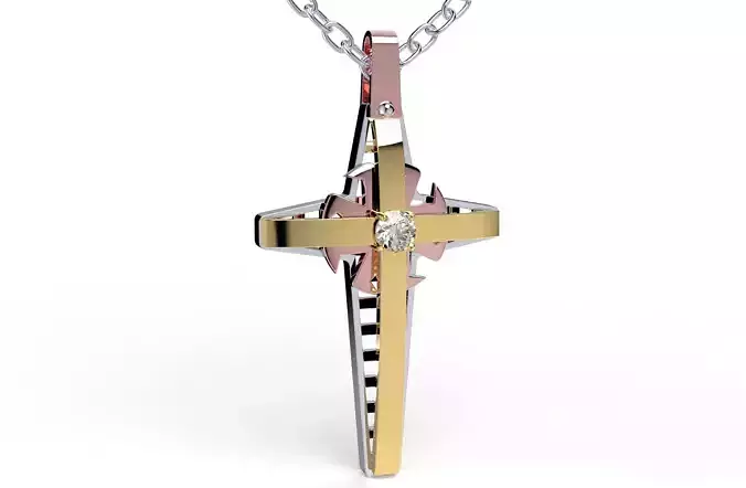 Cross Pendant CAD Design - CC111