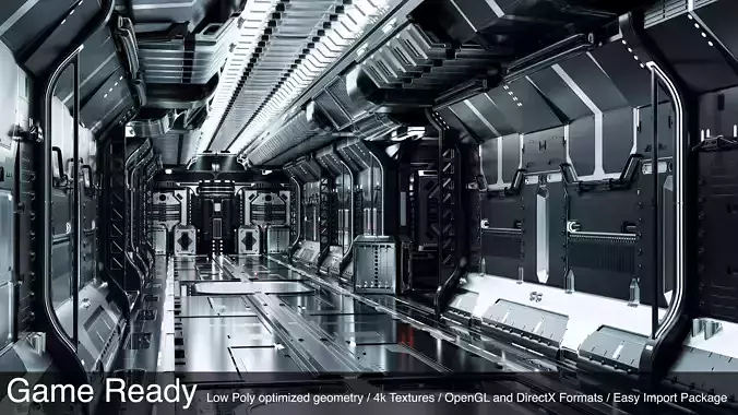 SciFi Props - GameReady Low-poly 3D model Low-poly 3D model