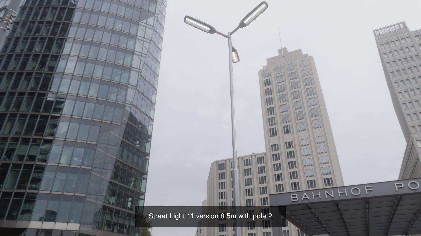 Street Light 11 with pole 2 3D Model Collection_2