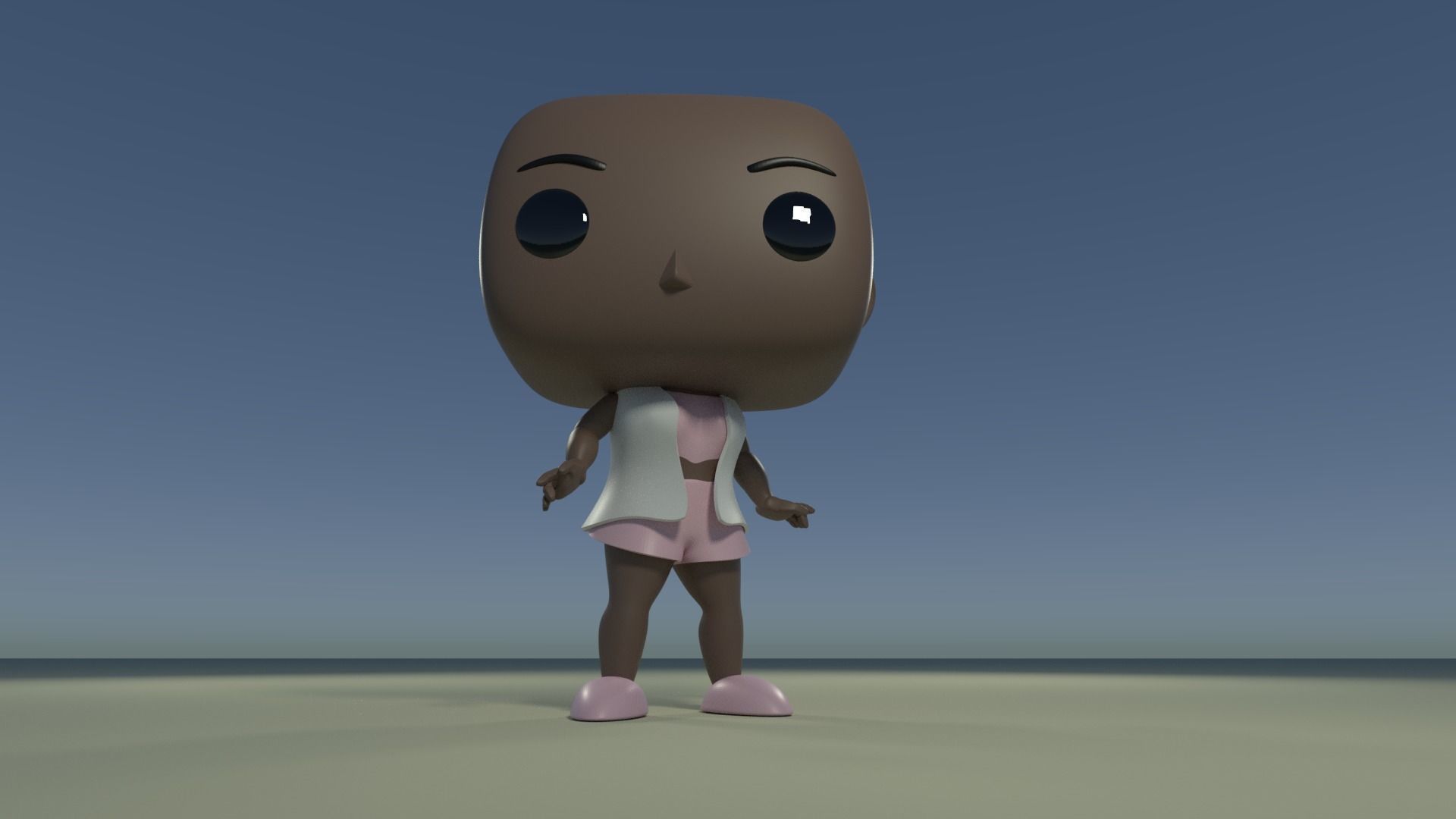 Custom Pop DIY Generic Human Woman Customizable 3D print model_3