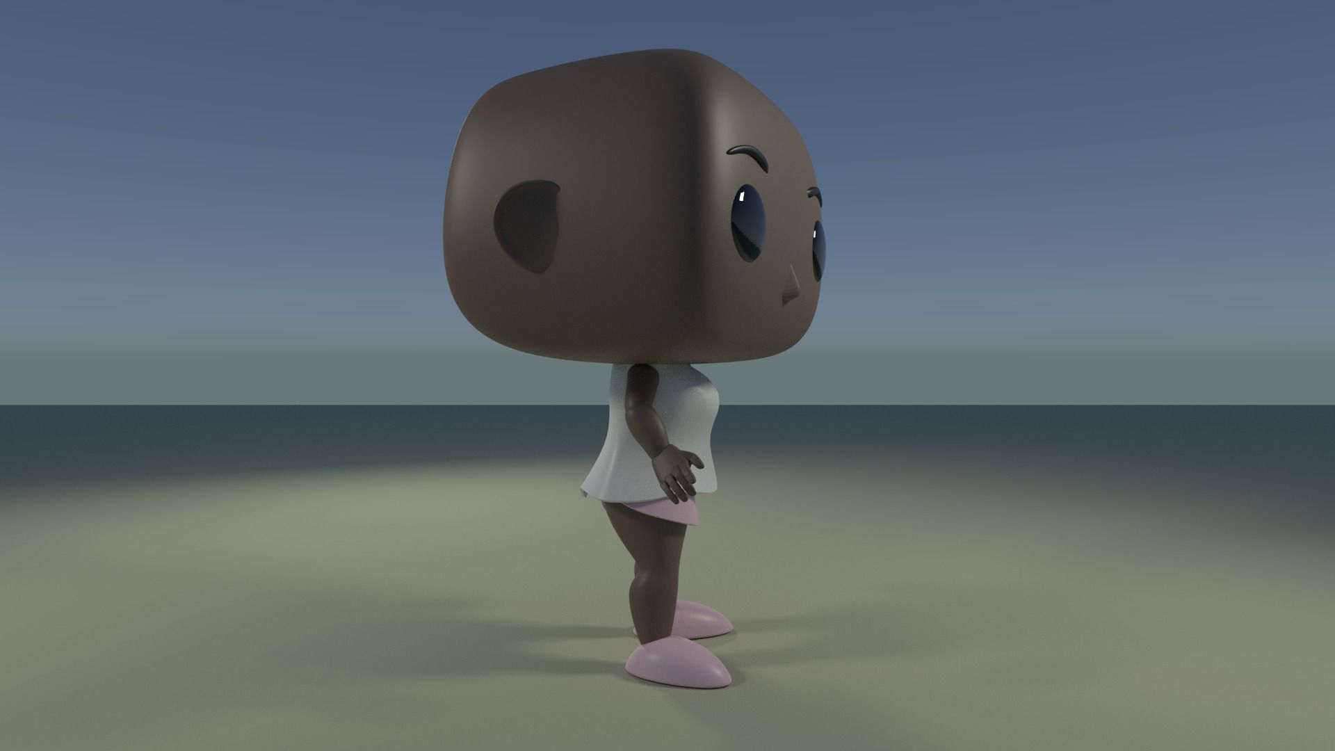 Custom Pop DIY Generic Human Woman Customizable 3D print model_1