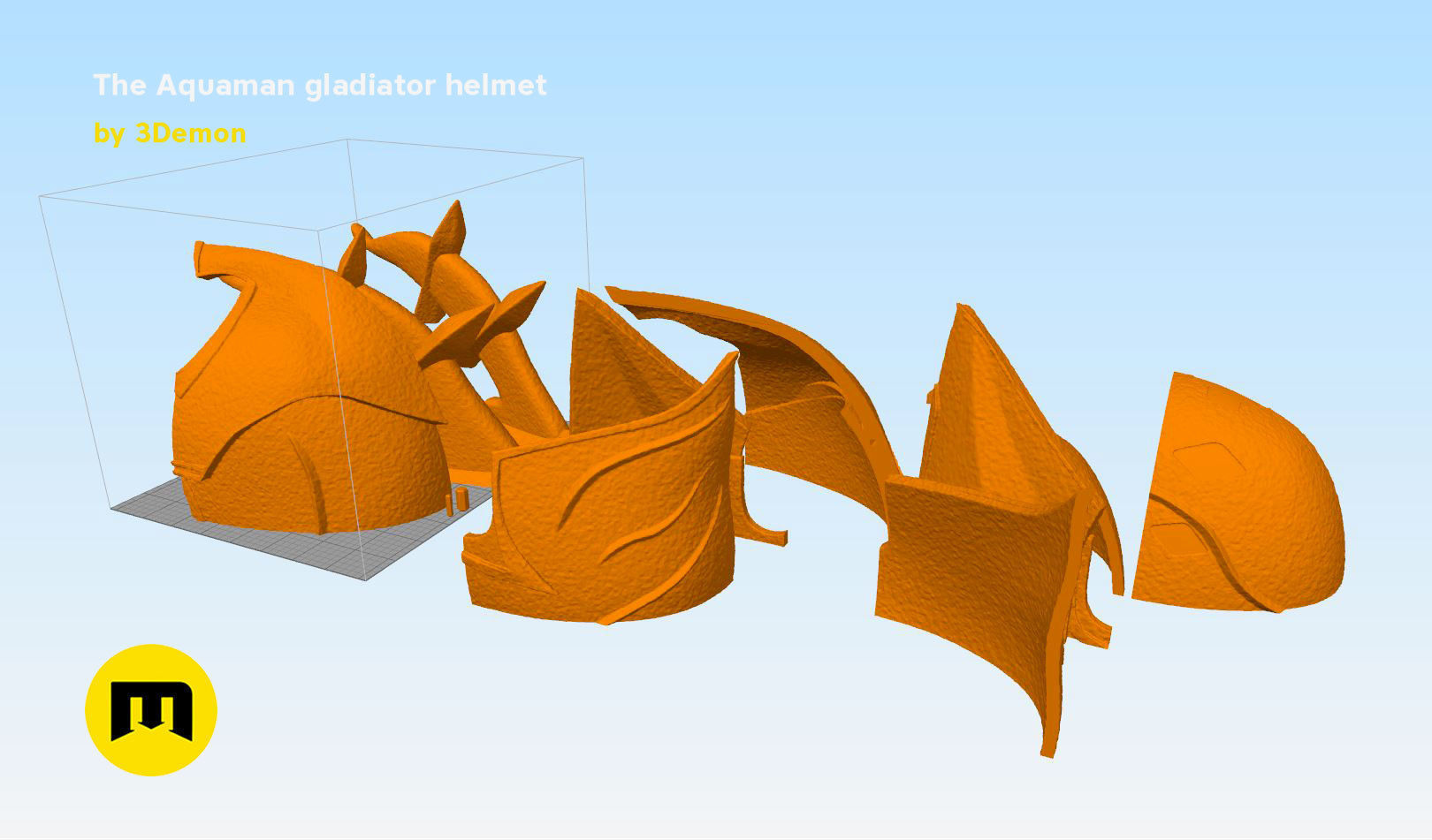 Aquamans gladiator helmet 3D print model_7