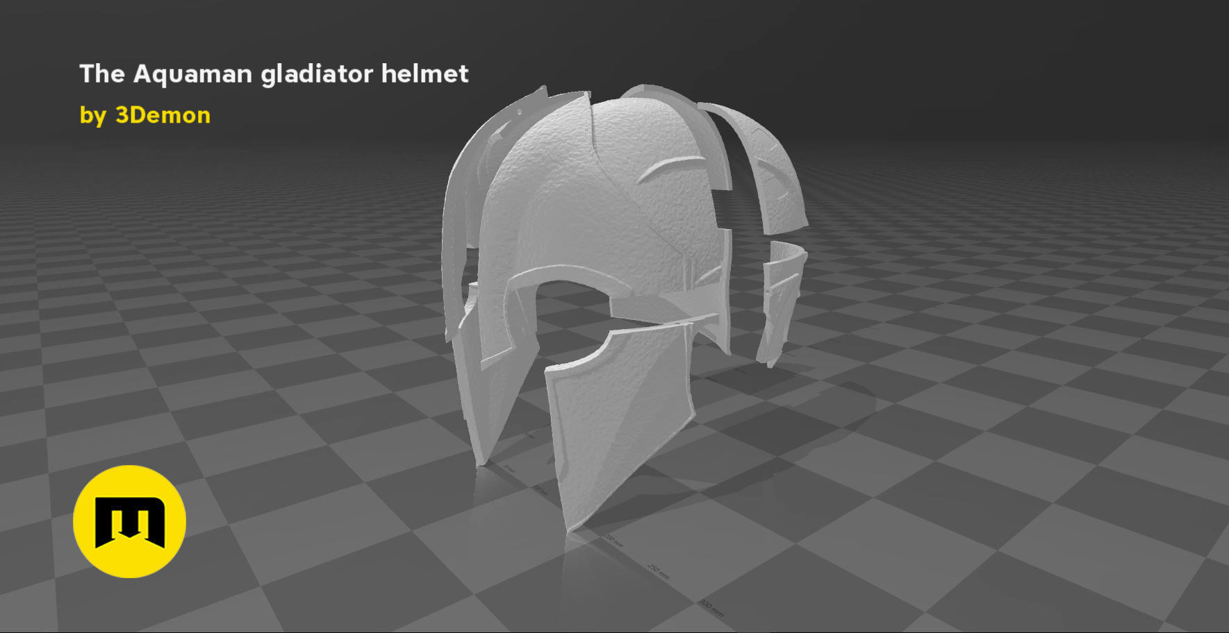 Aquamans gladiator helmet 3D print model_5