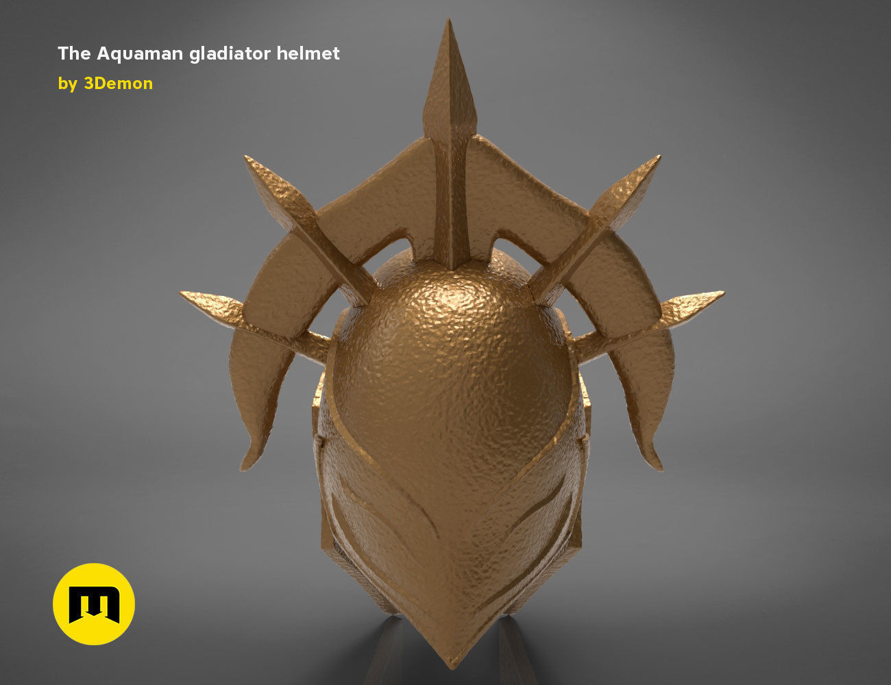Aquamans gladiator helmet 3D print model_3