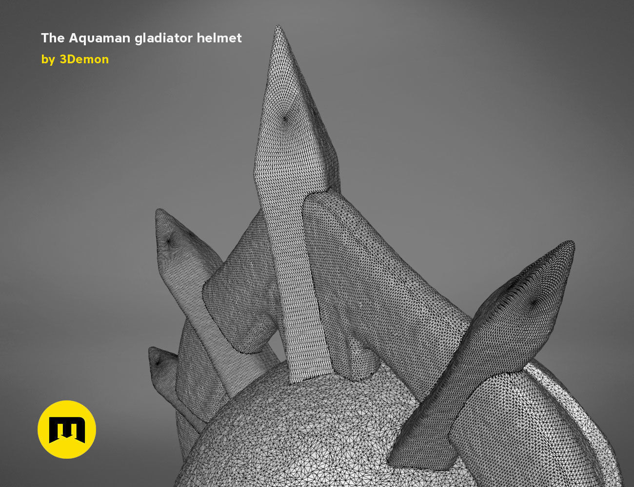 Aquamans gladiator helmet 3D print model_14