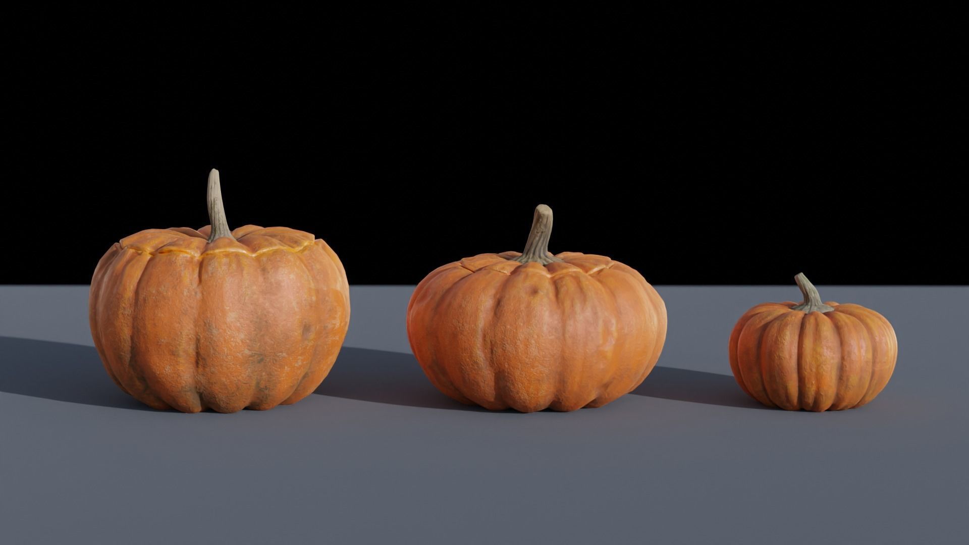 Jack O Lanterns Low-poly 3D model_3