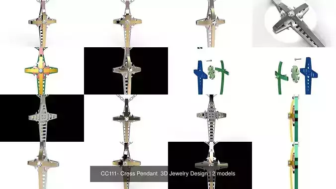 CC111- Cross Pendant  3D Jewelry Design