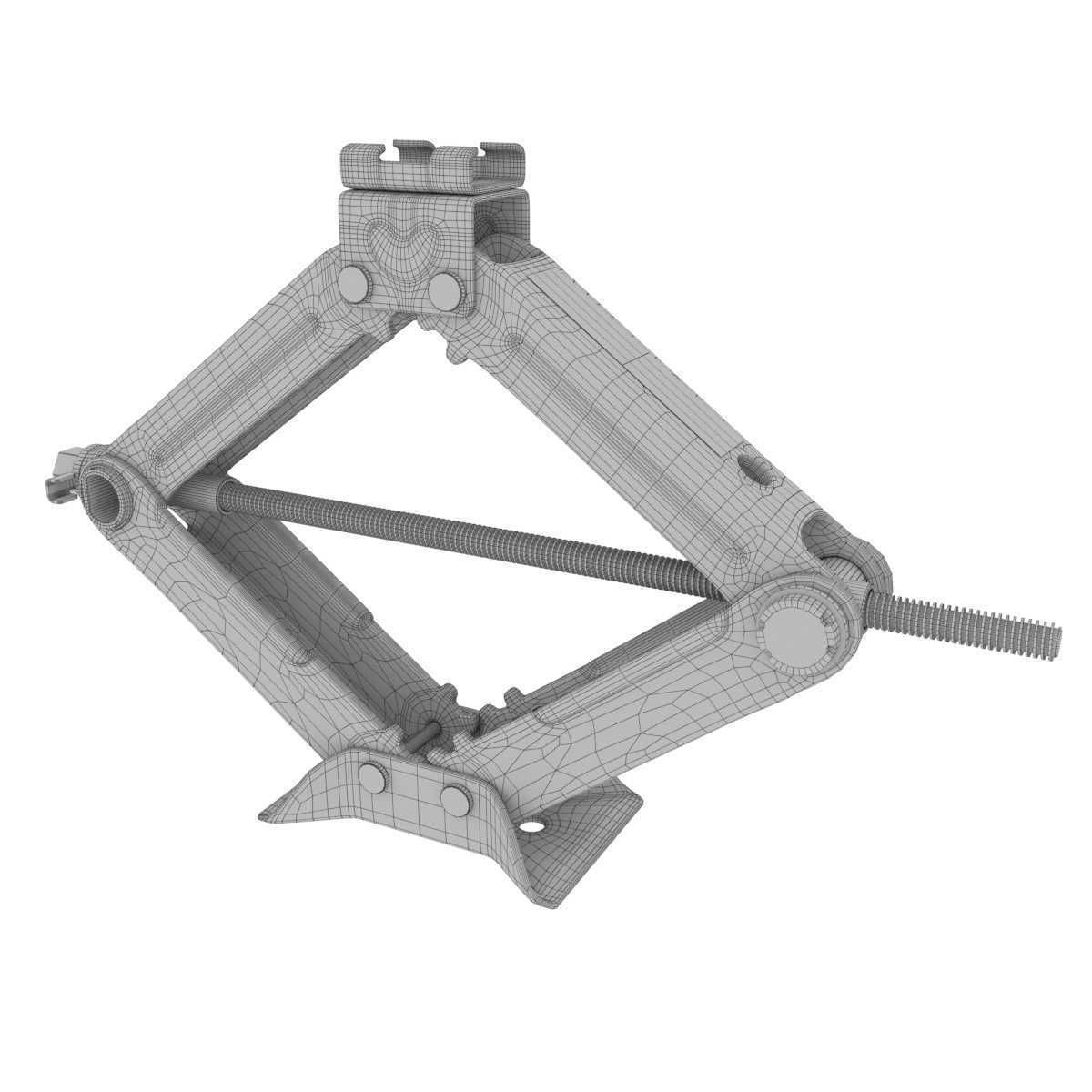 Scissor Jack  Car  with Hand Crank Portable RV Stabilizers  3D model_7