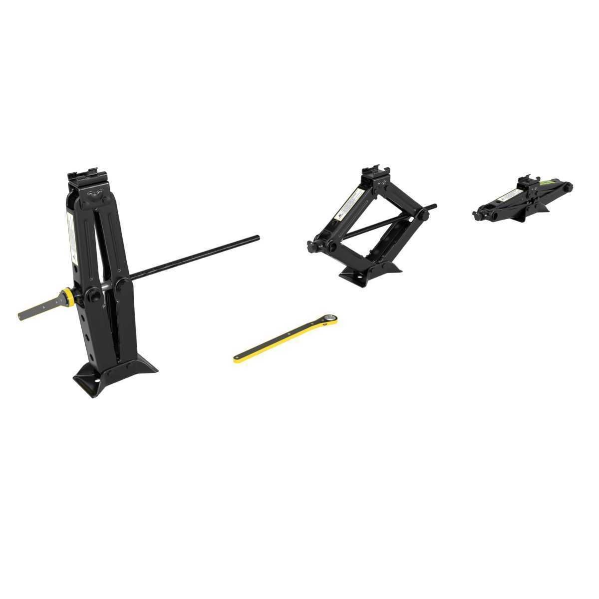 Scissor Jack  Car  with Hand Crank Portable RV Stabilizers  3D model_3