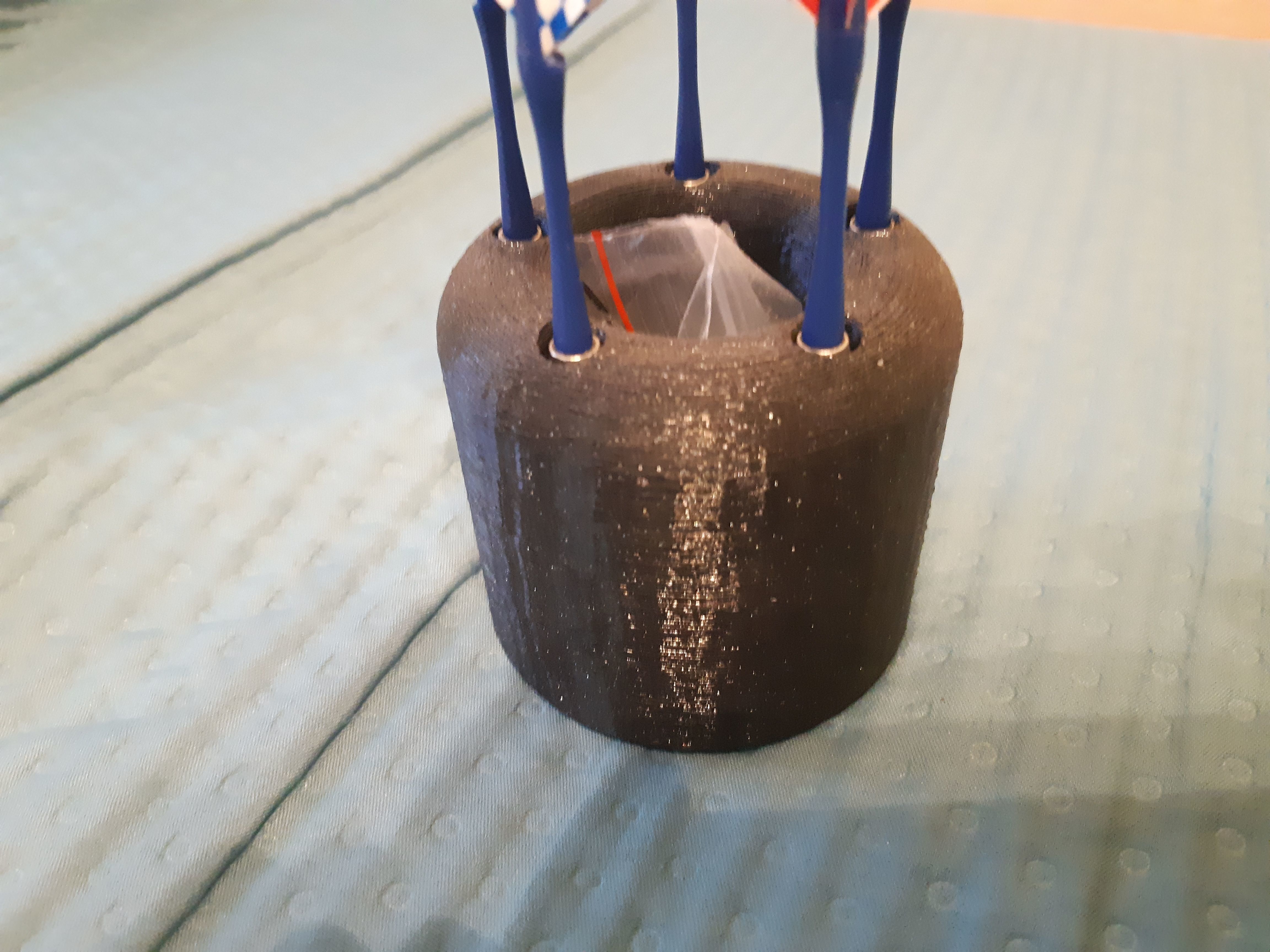 Stand for 6 darts and accessories 3D print model_2