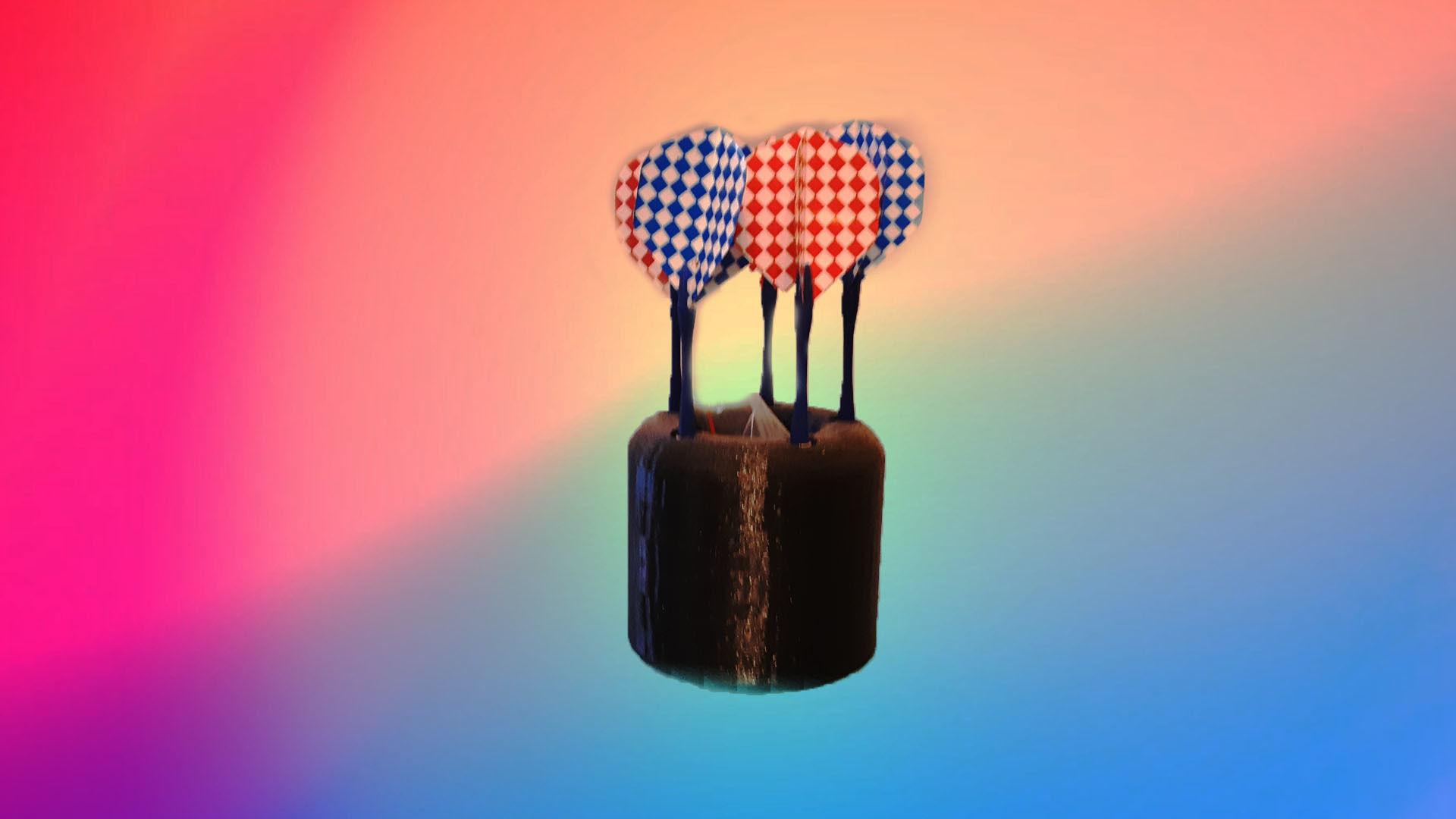 Stand for 6 darts and accessories 3D print model_1