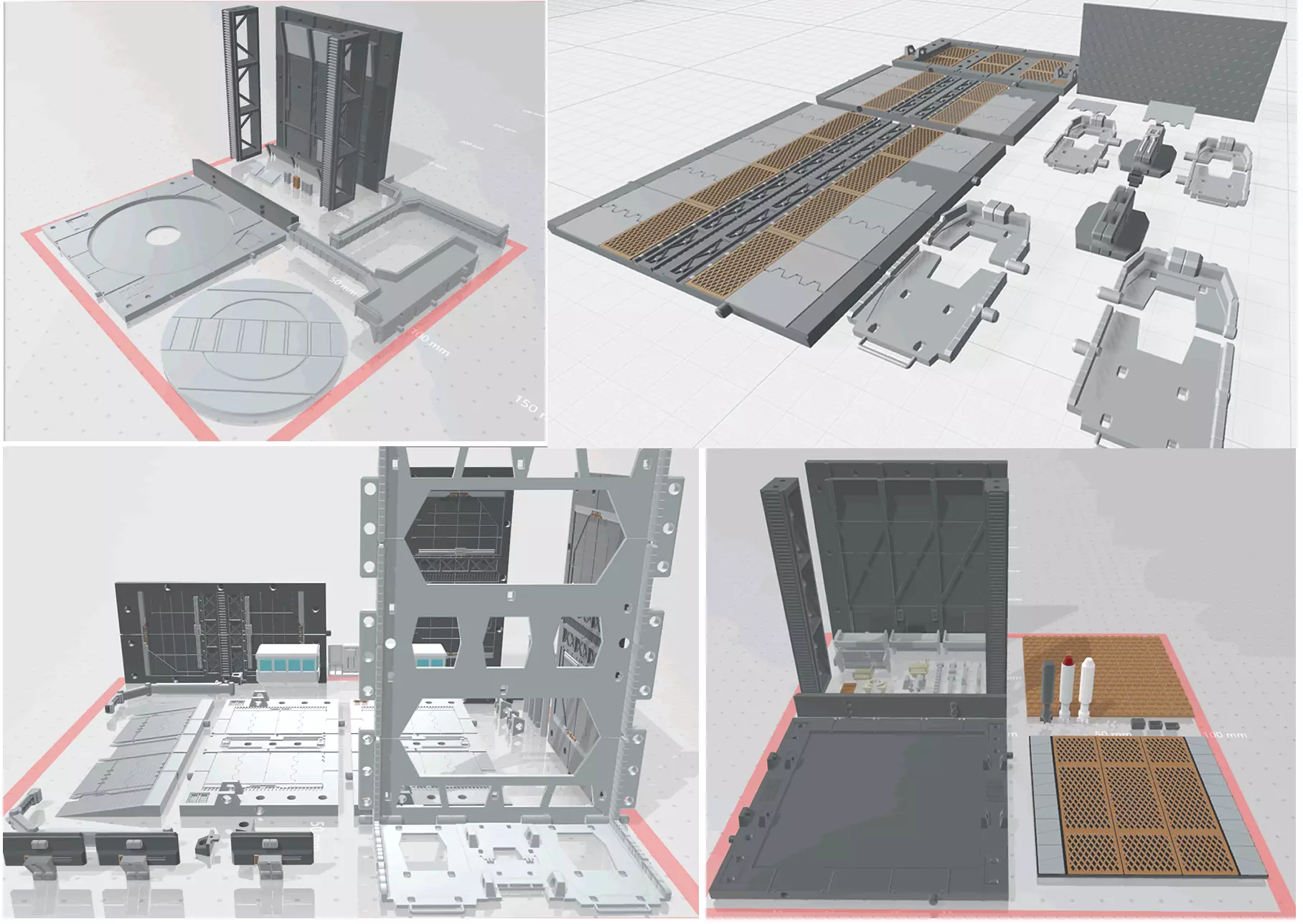 -MHB01-04C- Mech Hangar Bay HG Bundle Set 3D print model files 3D print model