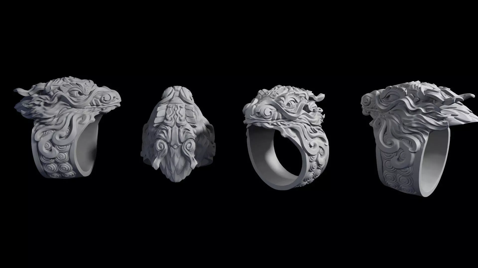 Ring Dragon 3D print model_0