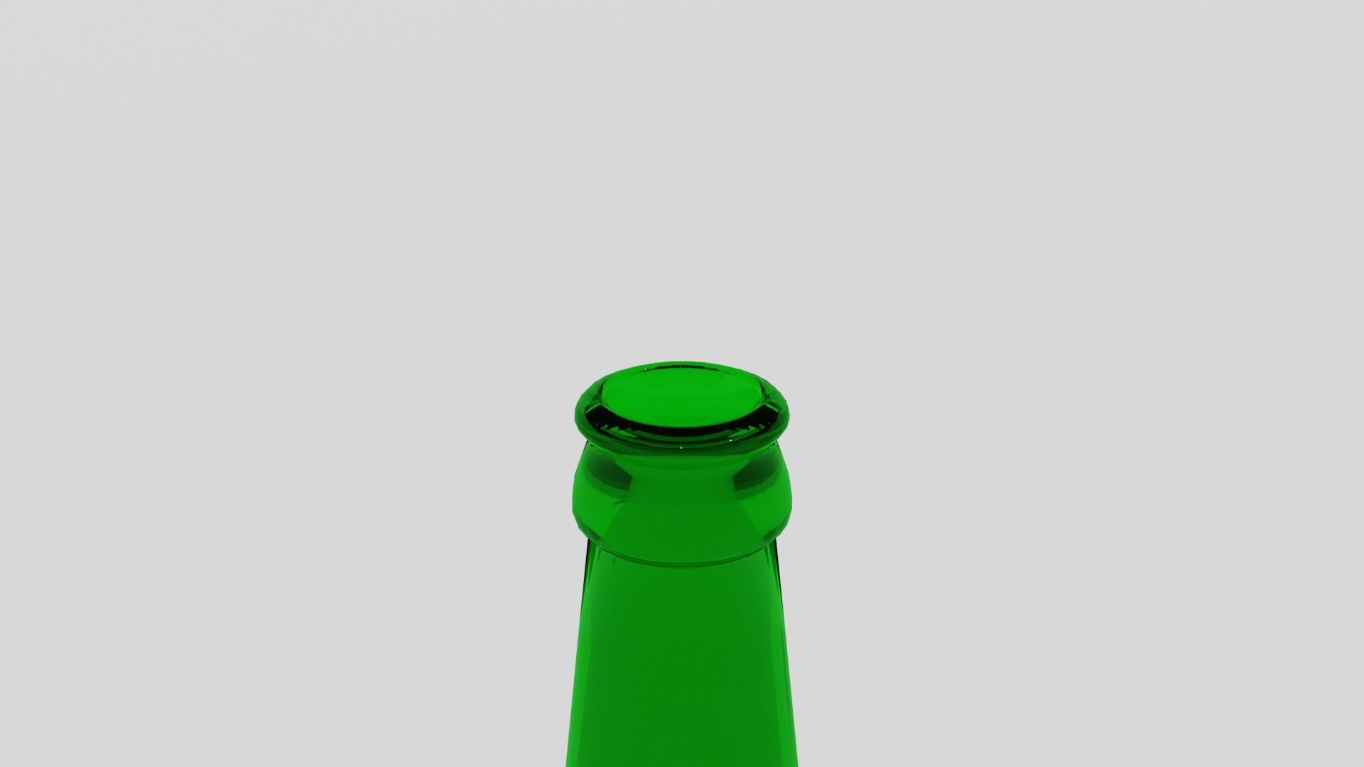 3D empty standard beer bottle without cap and stickers Low-poly 3D model_4