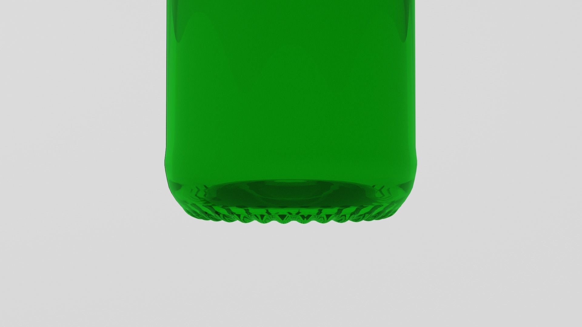 3D empty standard beer bottle without cap and stickers Low-poly 3D model_5
