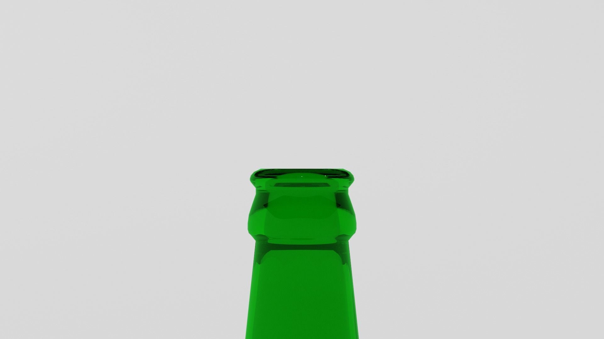 3D empty standard beer bottle without cap and stickers Low-poly 3D model_3