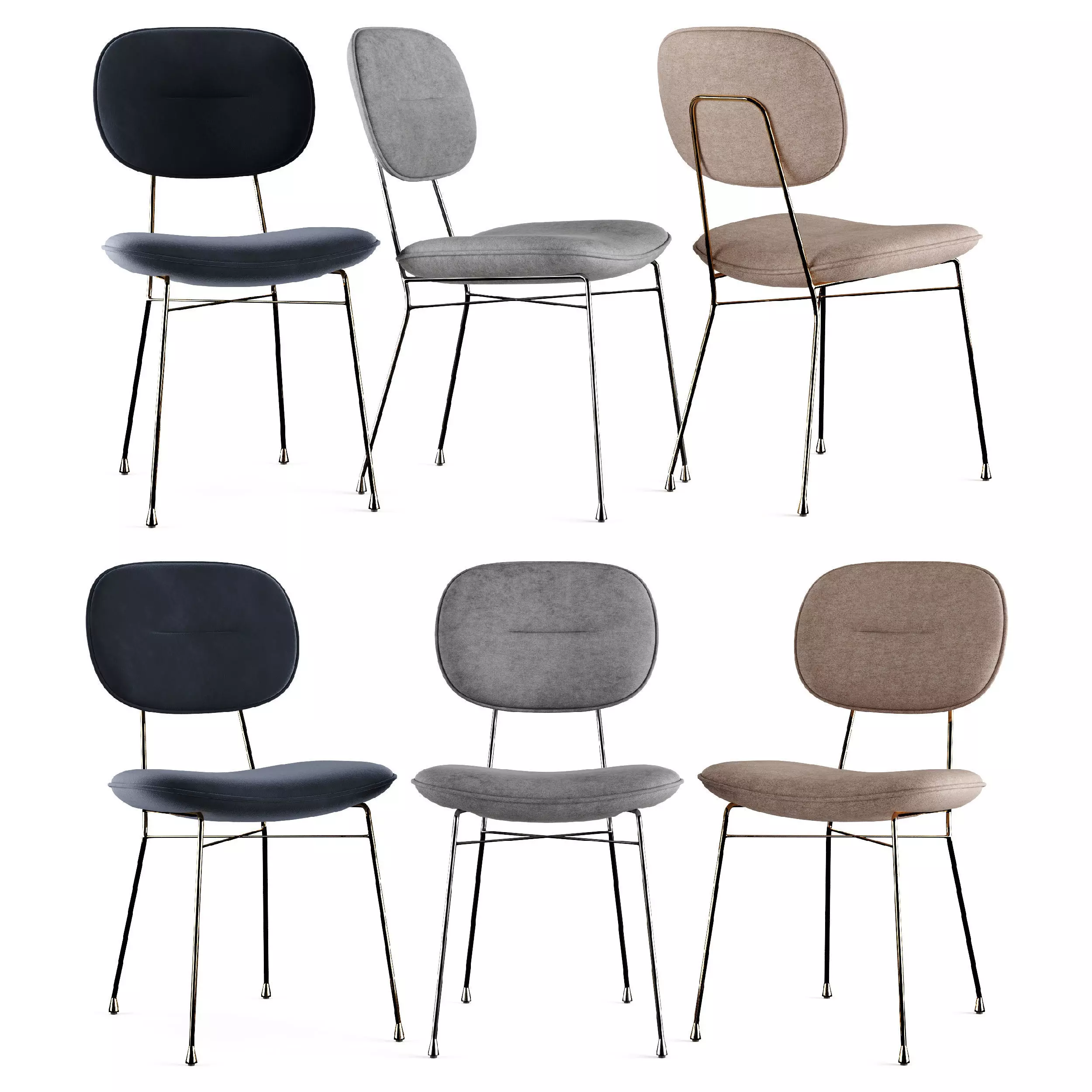 Abner Dining Chair Set 3D model_0