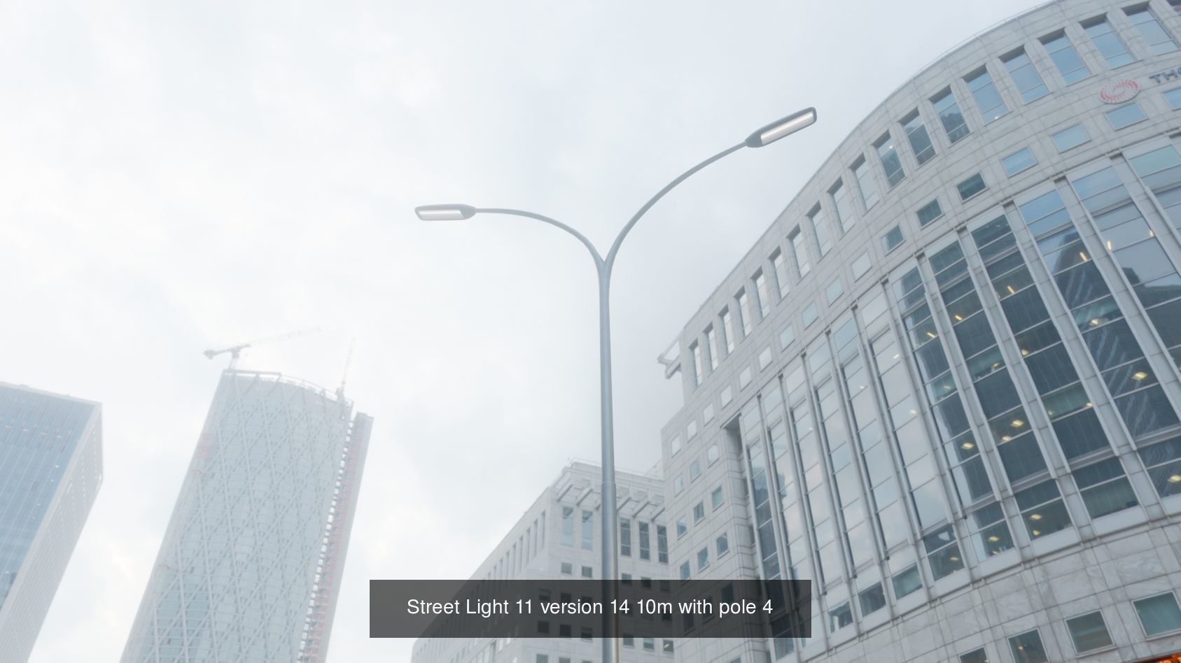 Street Light 11 with pole 4 3D Model Collection_2