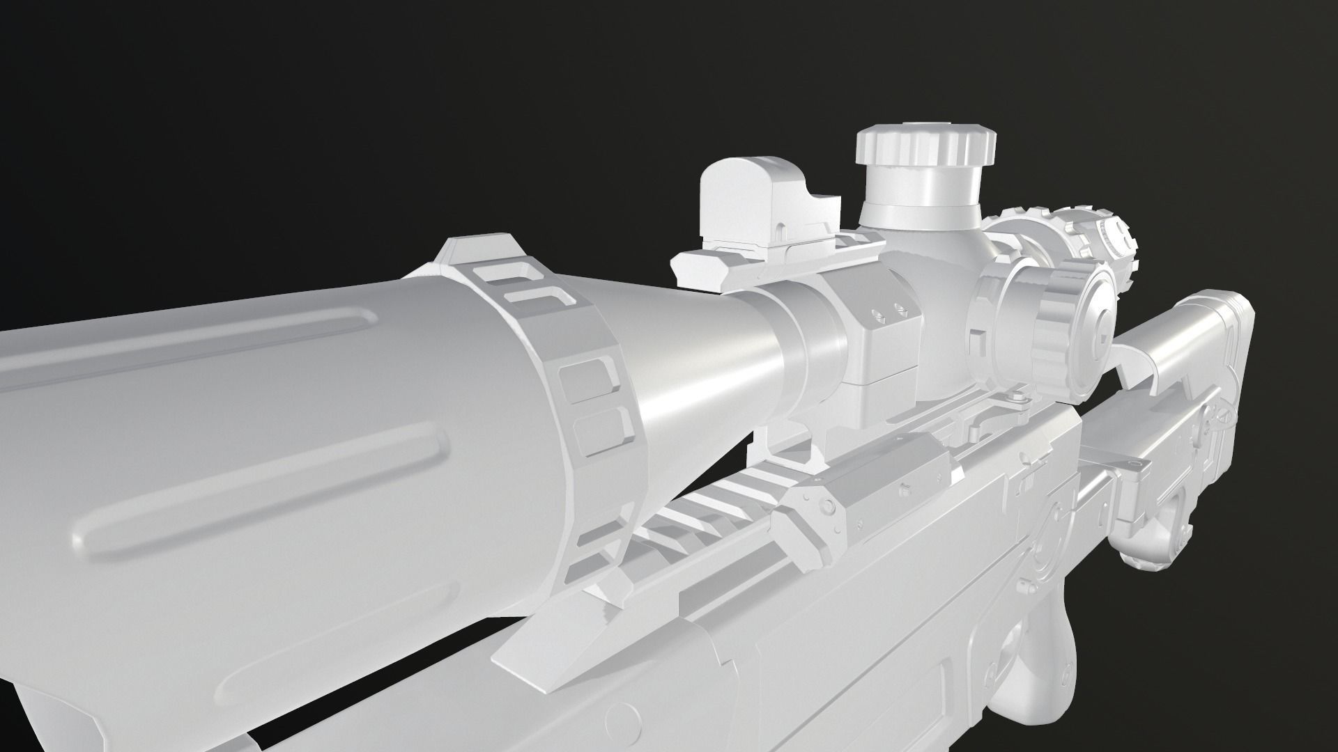 Sniper AX-50 High Poly 3D model_2