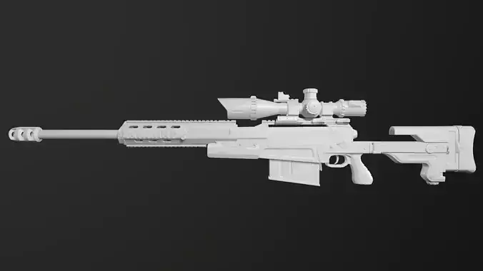Sniper AX-50 High Poly