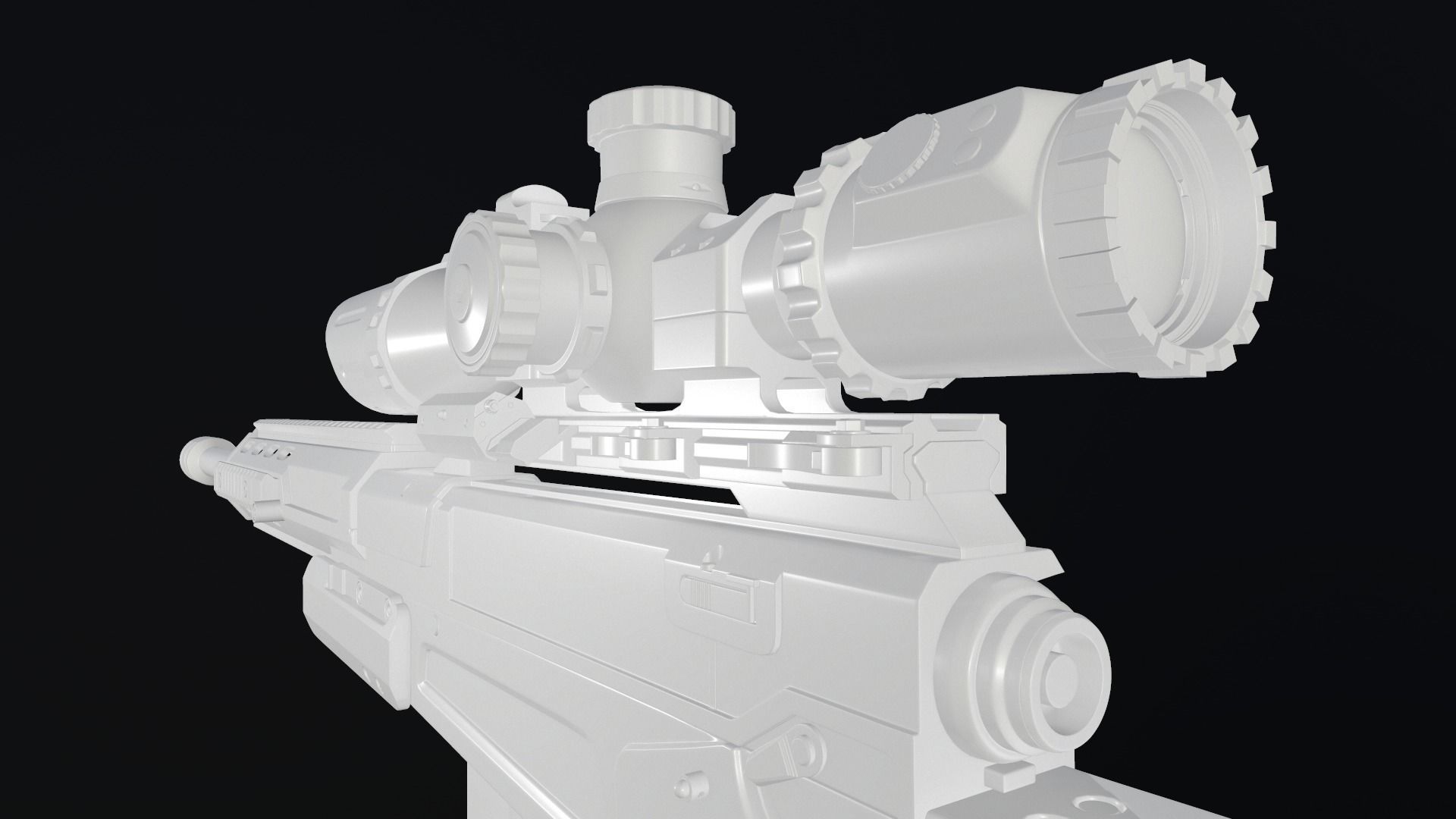 Sniper AX-50 High Poly 3D model_1