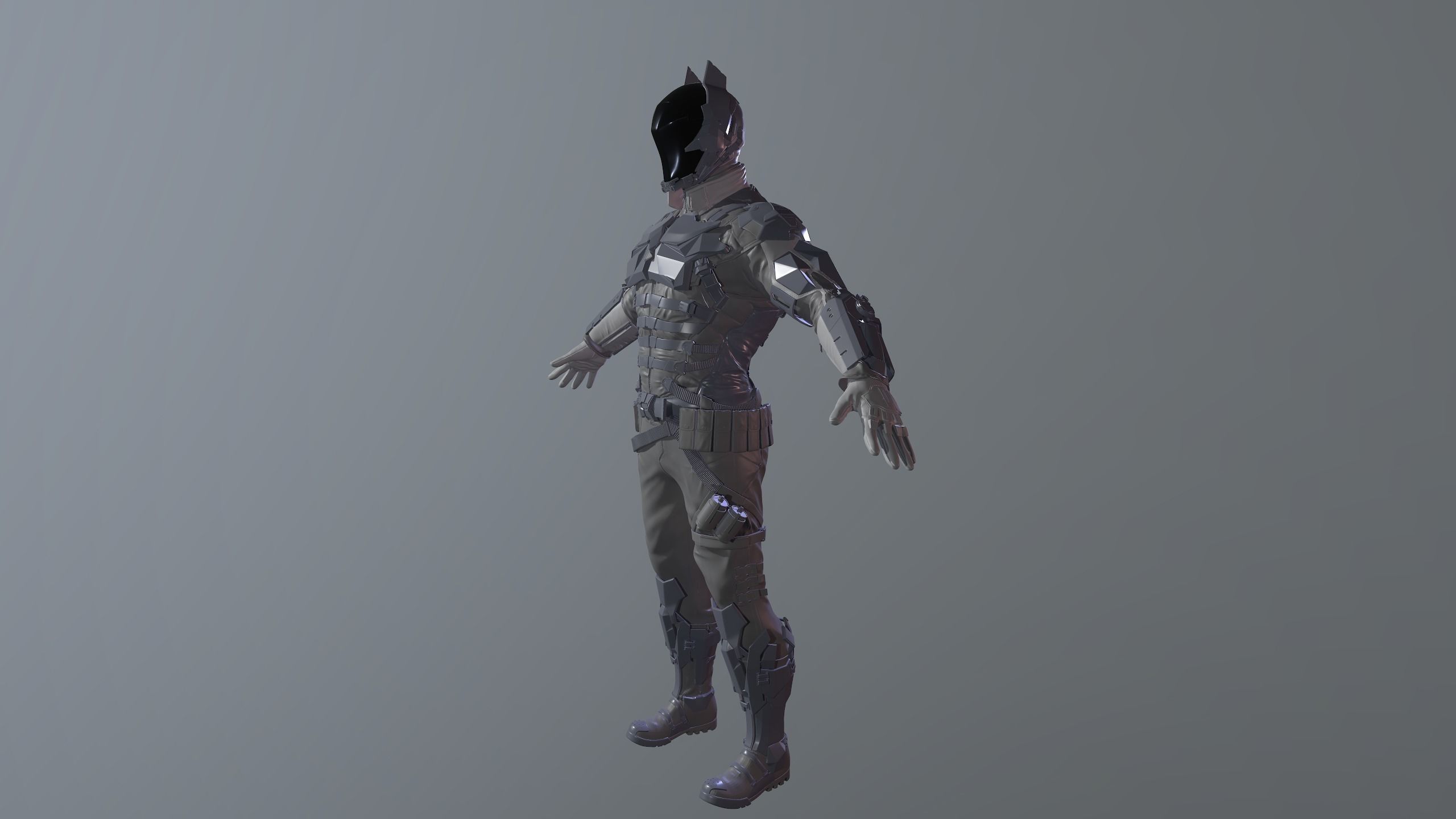 Character Batman Arkham Knight High poly 3D model_2