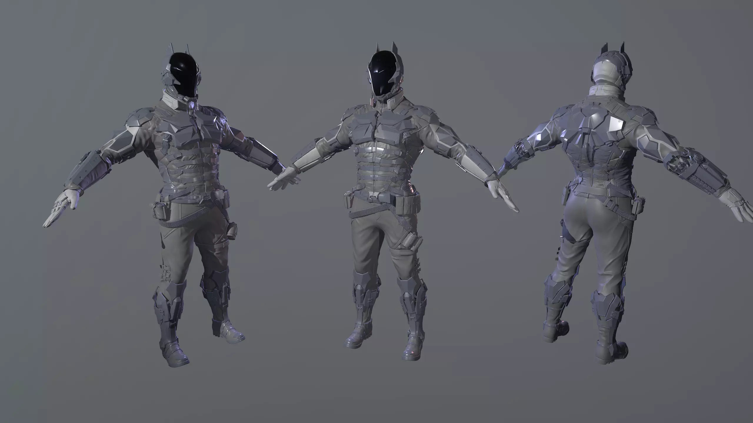 Character Batman Arkham Knight High poly 3D model_0
