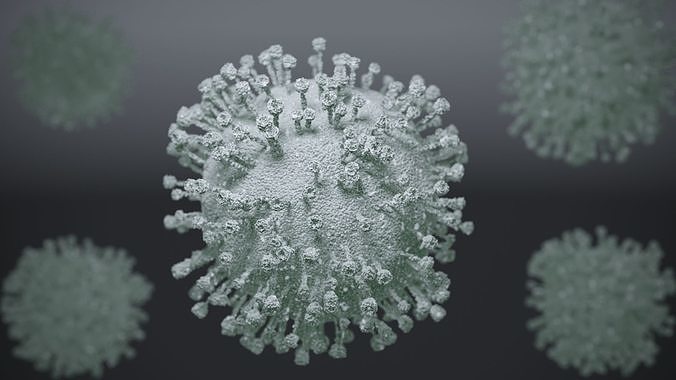 corona virus Low-poly 3D model
