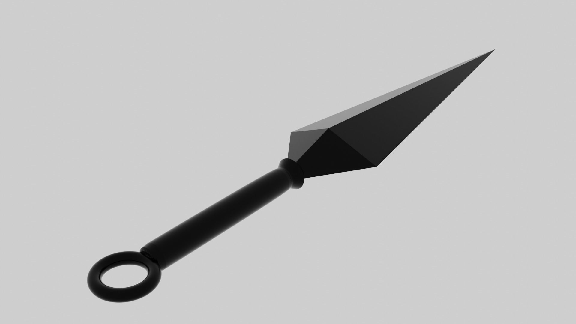 Kunai Japanese Ninja knife Free low-poly 3D model_1
