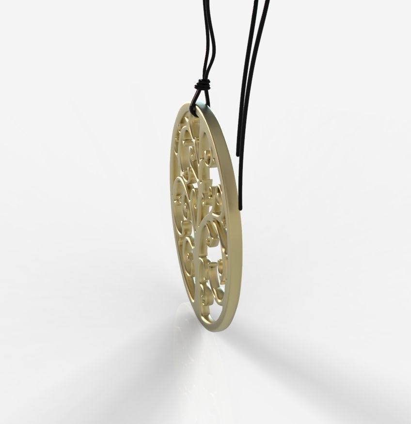 Tree Pendant 001 3D print model_2