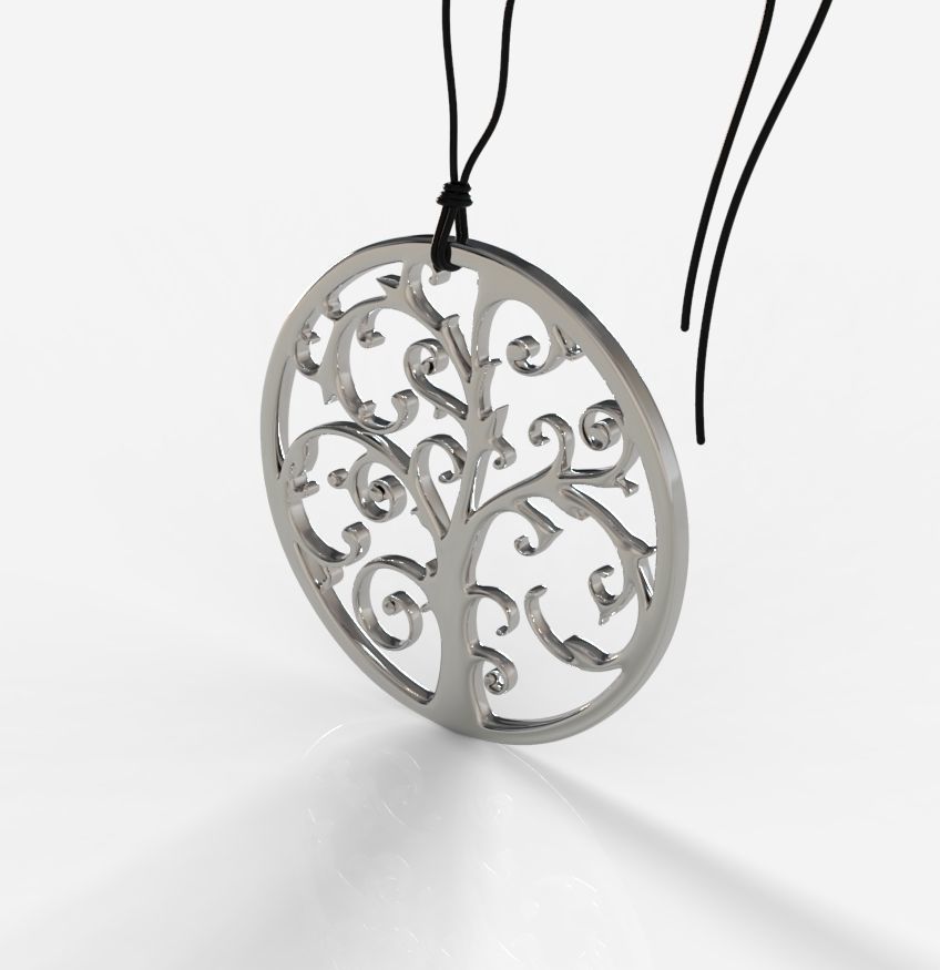 Tree Pendant 001 3D print model_11