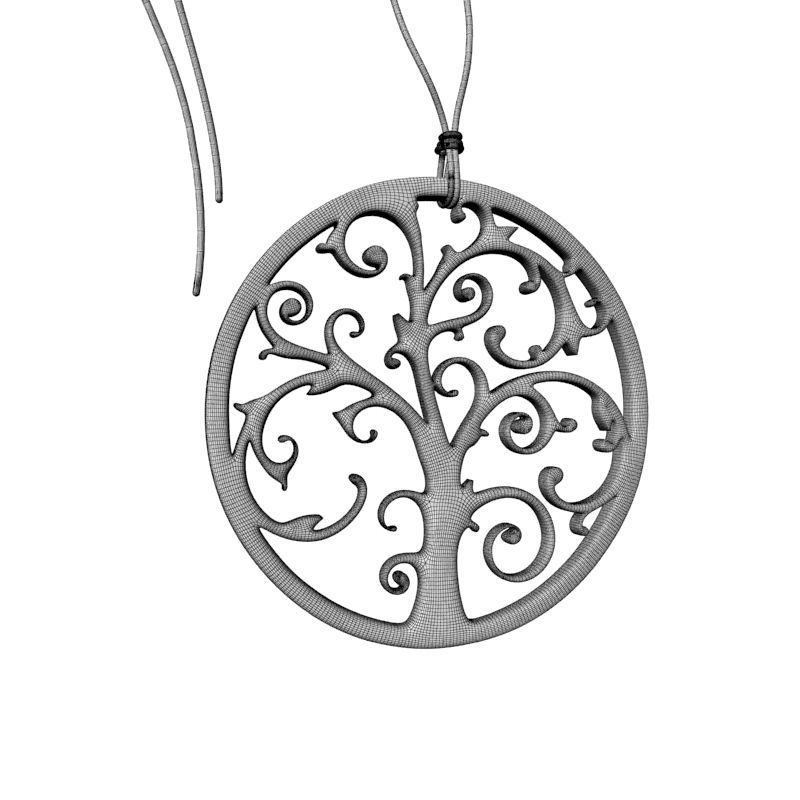 Tree Pendant 001 3D print model_24