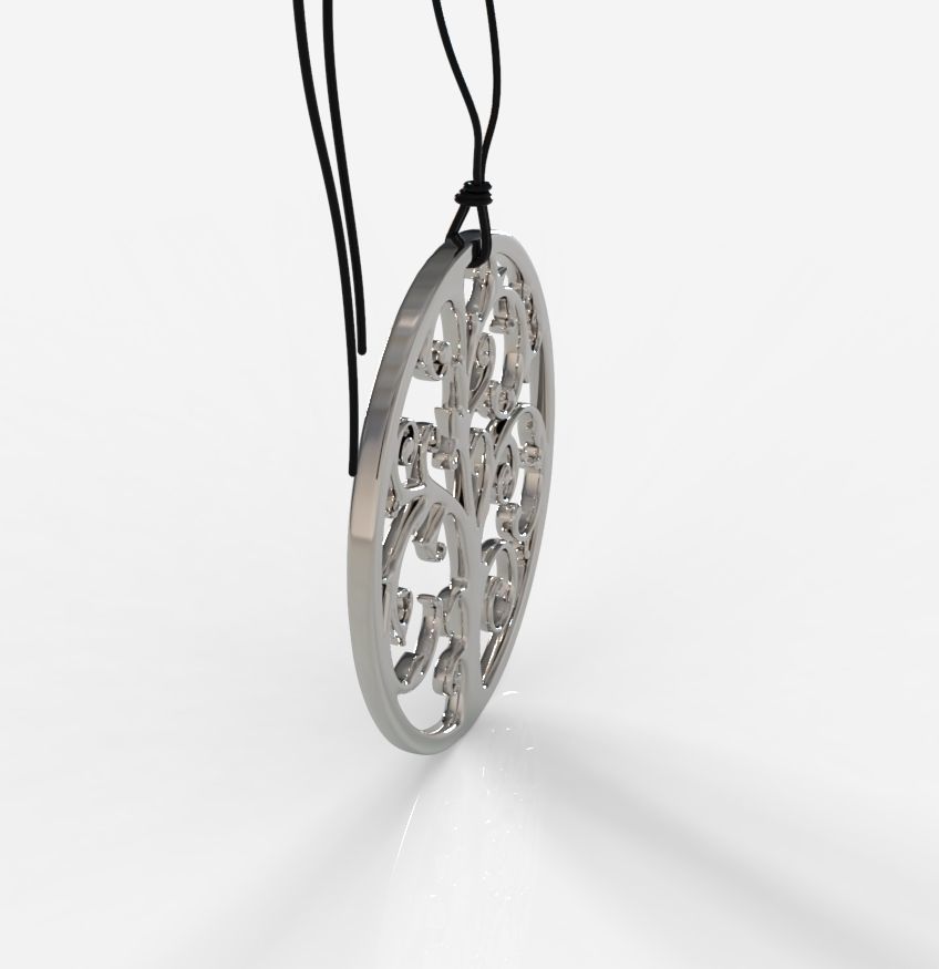 Tree Pendant 001 3D print model_14