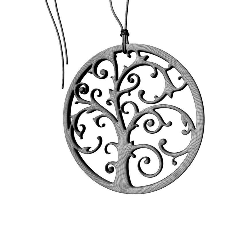 Tree Pendant 001 3D print model_25