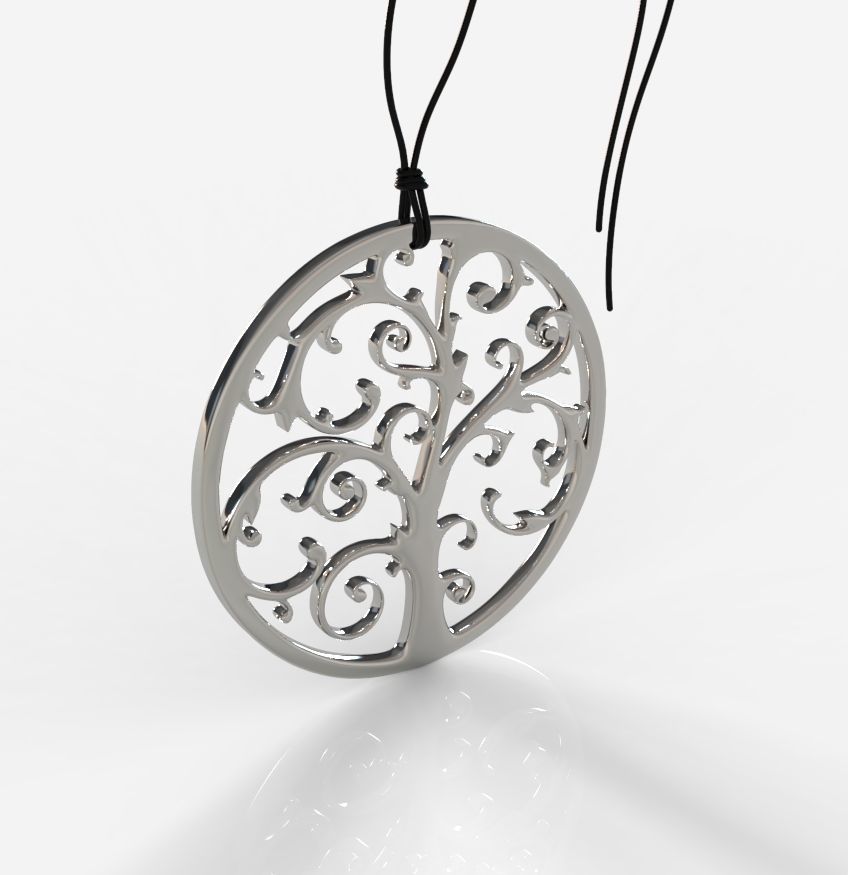 Tree Pendant 001 3D print model_20