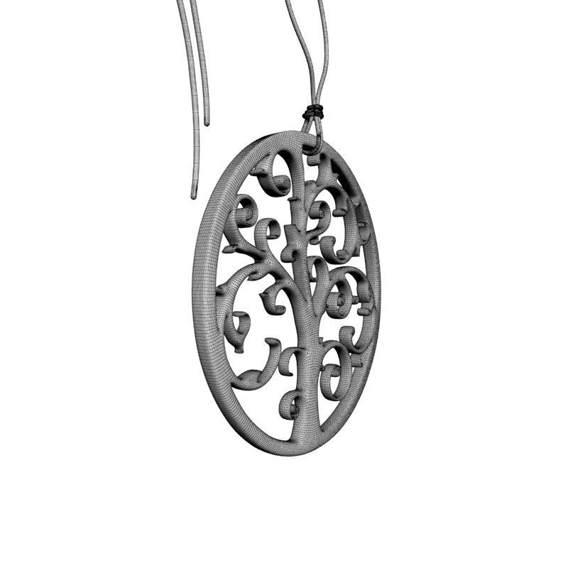 Tree Pendant 001 3D print model_21